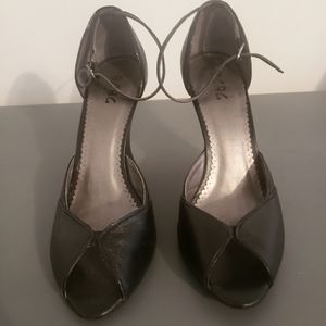 BCBG Black Wedge Sandal